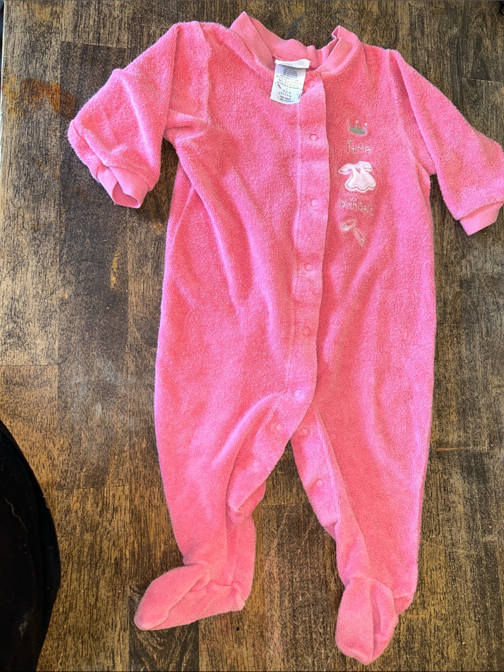 Carter's Pink Fleece Footed One-Piece Pajamas